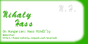 mihaly hass business card